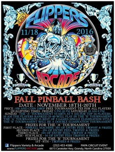 Fall Pinball Bash Tournament November 2016