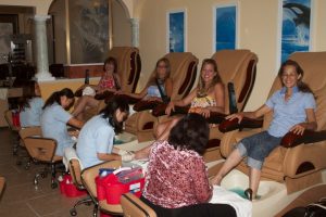 massage chairs and pedicures at ocean nail spa